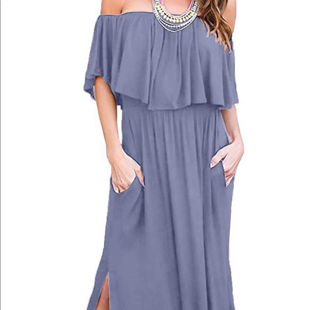 Off shoulder maxi